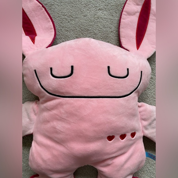 BUMPAS "Lucky" Weighted Plush Toy to Help Sleep, Stress, Anxiety - Pink/Magenta - Picture 6 of 13